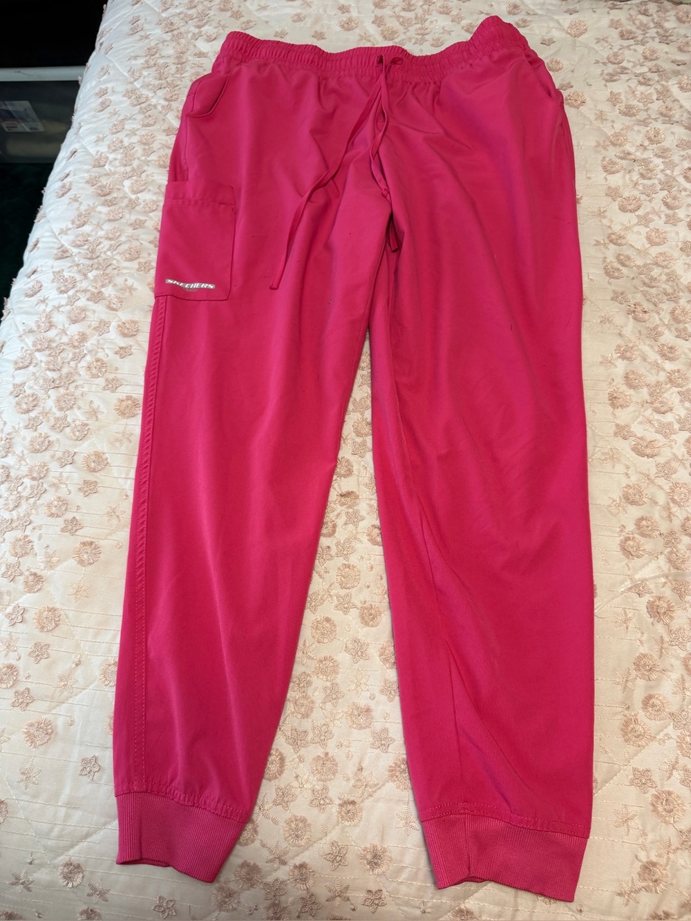Skechers by Barco Theory Jogger Scrub Pants Vibrance Pink L